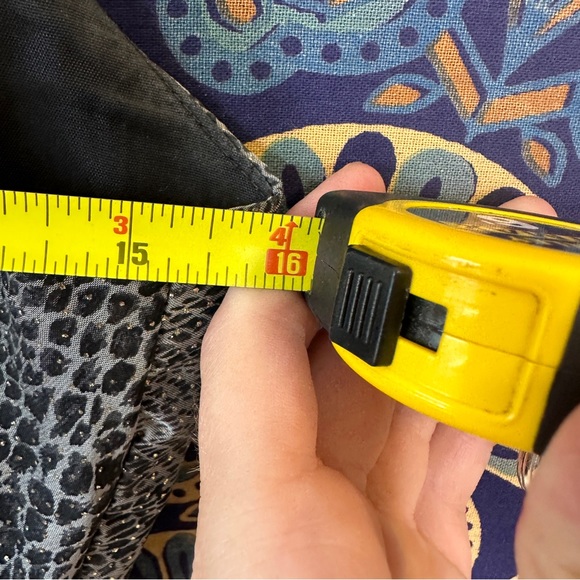 Snake print sparkly straight maxi dress with ruffled chest - Picture 11 of 12